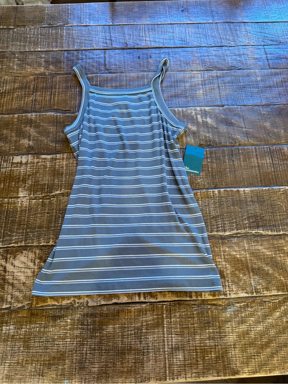 Girl’s Striped Ribbed Tank Top - Green